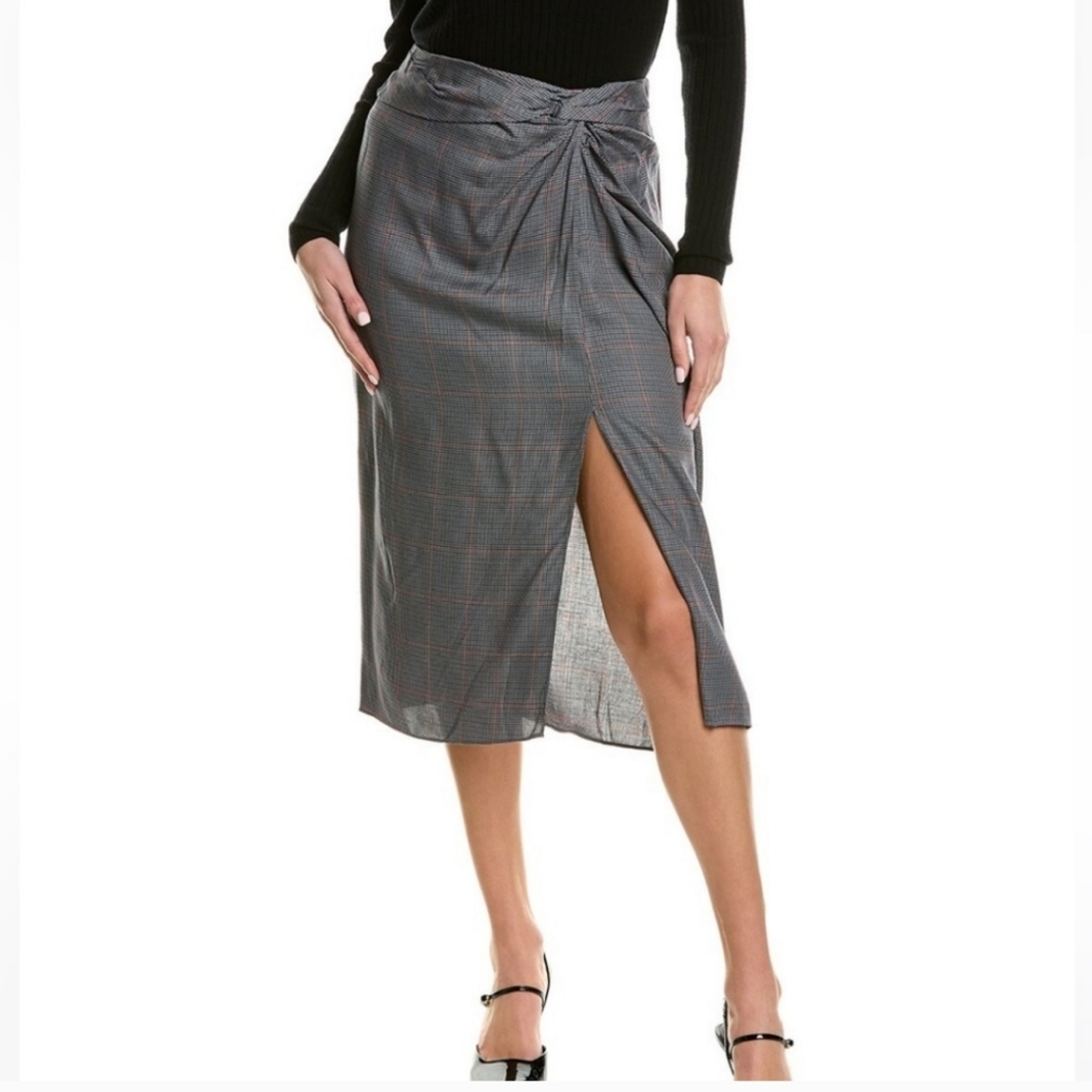 New Rag & Bone Amber Plaid Midi Skirt size 4 $295